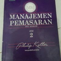 Manajemen pemasaran jilid 2