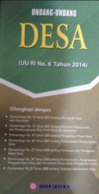 Undang-undang Desa: UU RI No.6 Tahun 2014